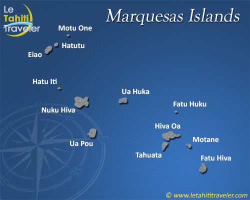 Marquesas islands map