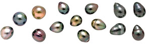 Button - Drop - Pear Pearls