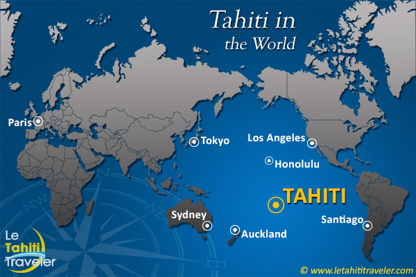 World Map With Tahiti The Tahiti Traveler